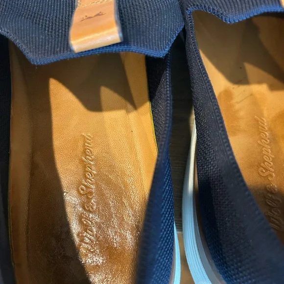 Wolf & Shepherd SWIFTKNIT™ DERBY Navy Blue Sneakers Leather Accents Sz 14 EXLNT - Picture 8 of 11